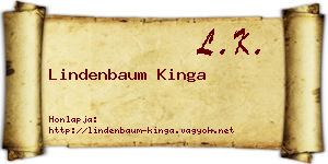 Lindenbaum Kinga névjegykártya